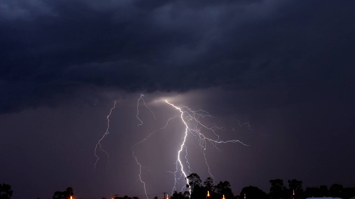 THUNDERSTORMS: The Bureau of Meteorology is forecasting the "chance" of thunderstorms every day until Monday. Photo: File