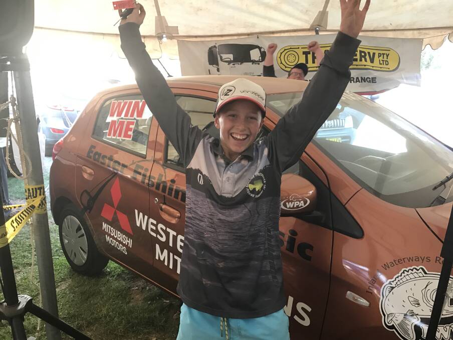 Car winner 11-year-old Nicholas Cowan from West Wyalong. Photo: CONTRIBUTED