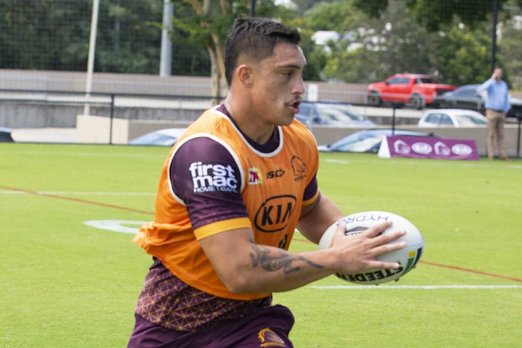 PUTTING IN THE WORK: Kotoni Staggs continues to go from strength-to-strength with the Brisbane Broncos and his efforts haven't gone unnoticed. Photo: BRISBANE BRONCOS