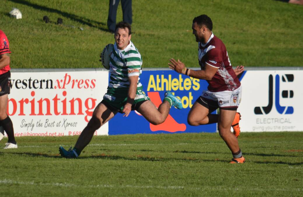 GETTING THERE: Corey Drew and Dubbo CYMS got the all-important points on Saturday. Photo: NICK GUTHRIE