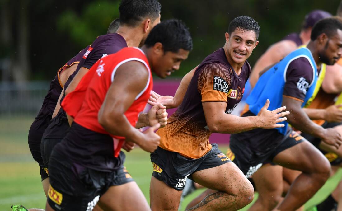 READY TO BUILD: After making his NRL debut last season, Wellington junior Kotoni Staggs says he now feels settled around the main Broncos squad. Photo: AAP/DARREN ENGLAND