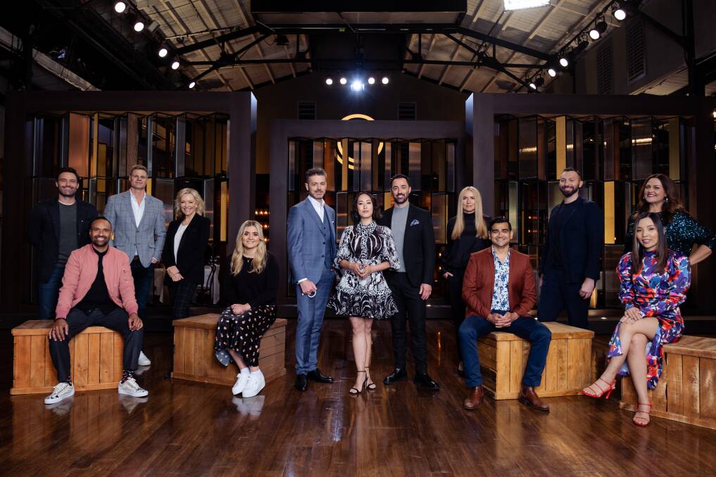 CELEBRITY MASTERCHEF AUSTRALIA: Standing from L-R Matt Le Nevez, Nick Riewoldt, Rebecca Gibney, judges - Jock Zonfrillo, Melissa Leong and Andy Allen - Collette Dinnigan, Ian Thorpe, Chrissie Swan. Seated from L-R - Archie Thompson, Tilly Ramsay, Dilruk Jayasinha, Dami Im.