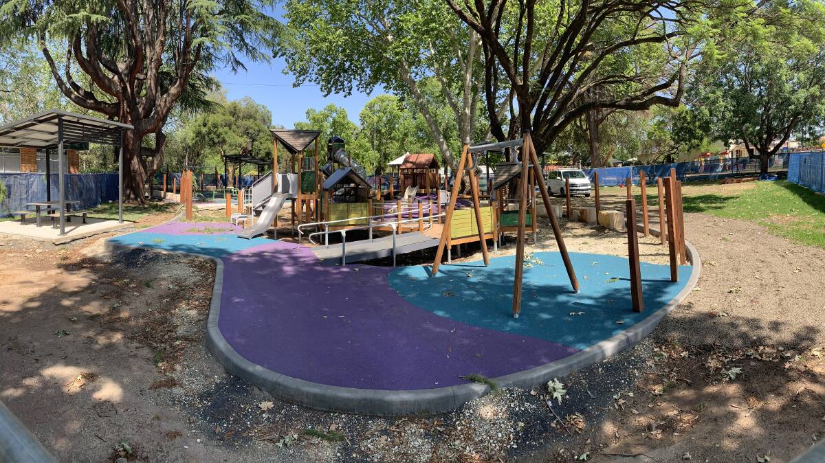 UNDER WAY: Work is progressing at the new playground at Cameron Park. Image: SUPPLIED