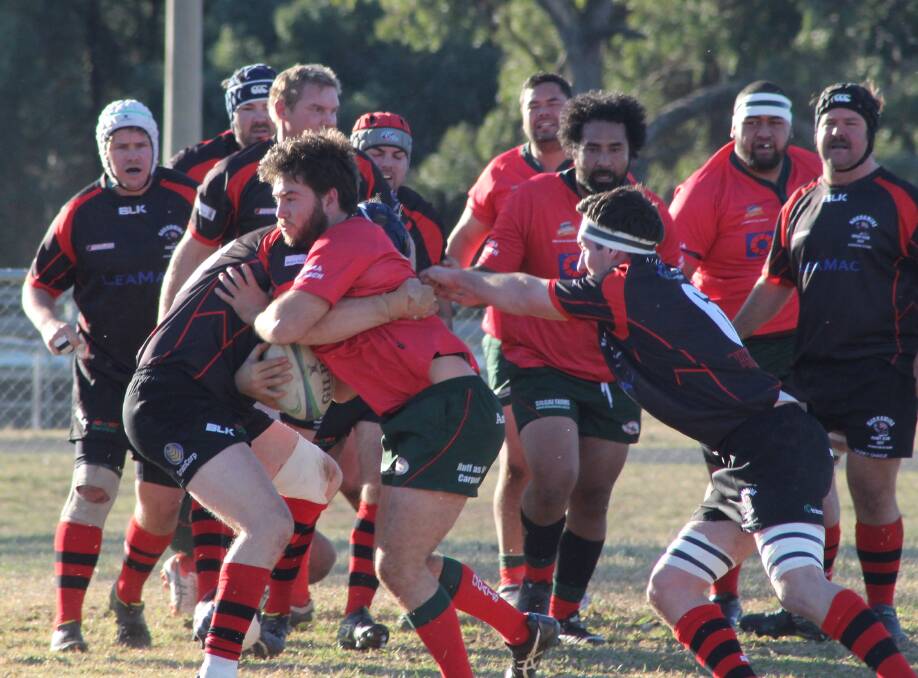 RUGBY UNION: The Geurie Goats in action against the Narromine Gorillas at the weekend. The Goats unfortunately beaten 21-16. This weekend is a general bye for central and northern divisions.