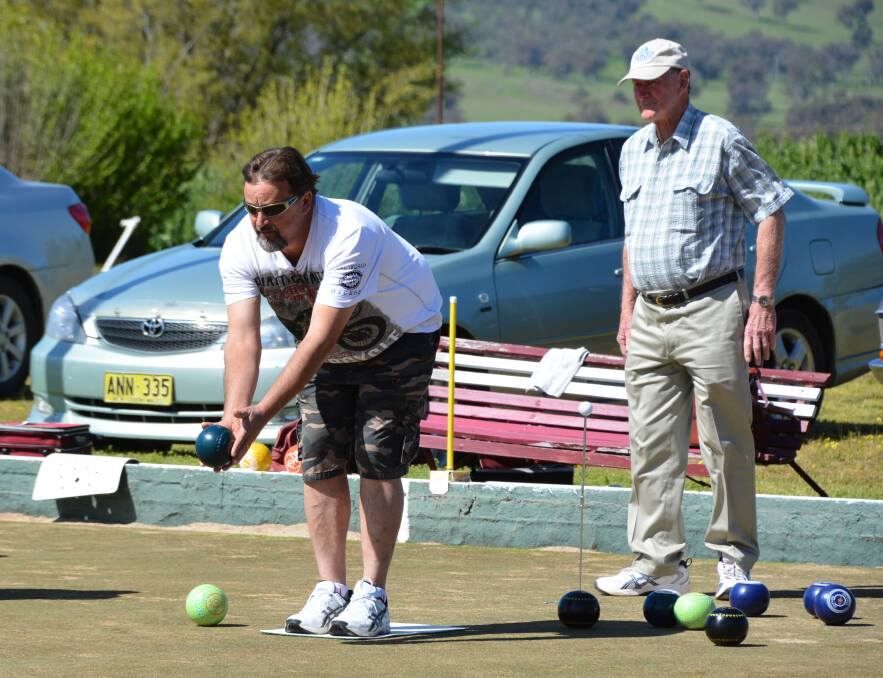 On the mat: Scott Reid at Wellington bowling club recently. Photo: FAYE WHEELER