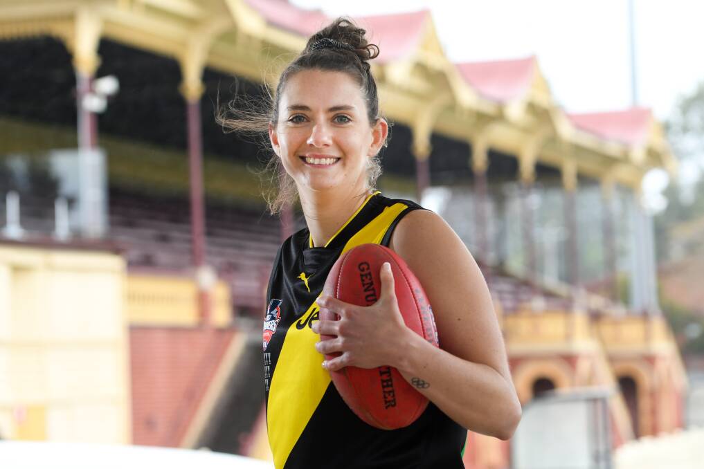Tessa Lavey is loving AFLW life at Tigerland. Picture: NONI HYETT