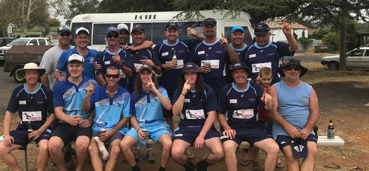 The Dubbo Peckers, the winning team in Seniors Cricket.