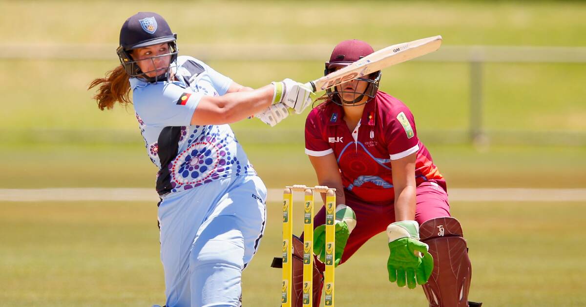 BACK IN BLUE: Sara Darney, pictured during the NSW win in the National Indigenous Cricket Championships in 2018, will represent Country NSW this year. PHOTO: CRICKET NSW