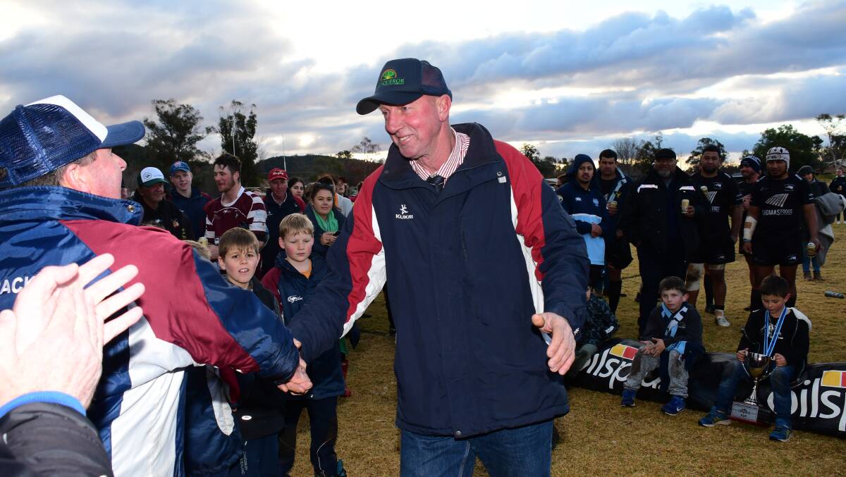 Coach Greg 'Snow' Brien led the Redbacks to a gutsy premiership win over the Geurie Goats last year. 