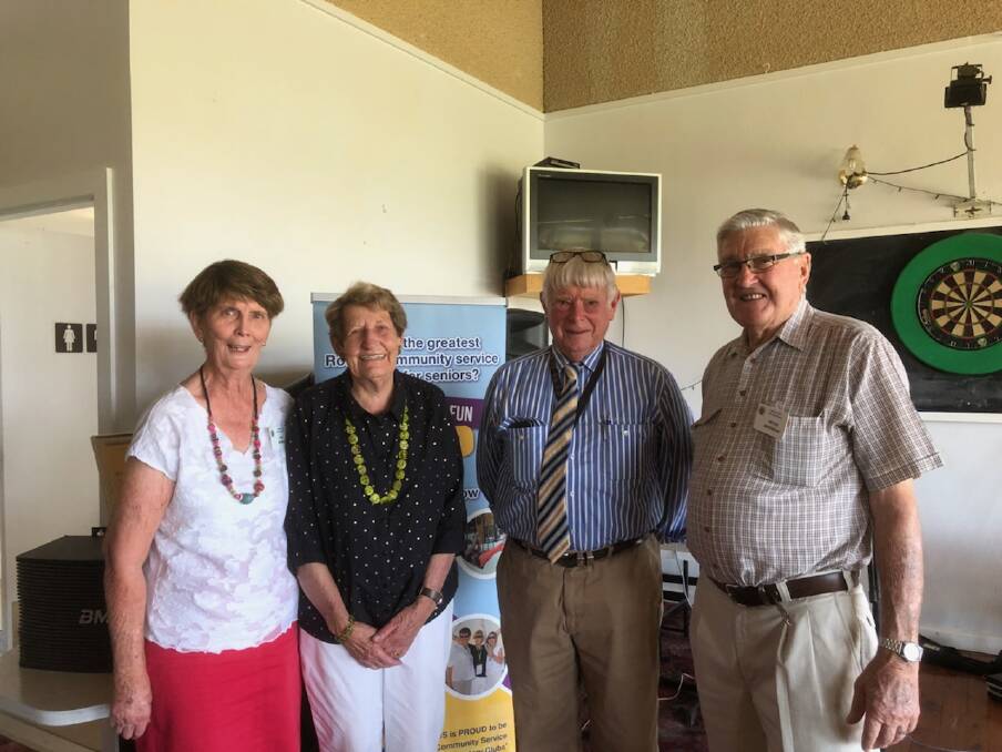 Probus: Kay Munro, Cecily Wilson, guest speaker Alf Cantrell and Peter Sheridan. Photo: Daniel Shirkie
