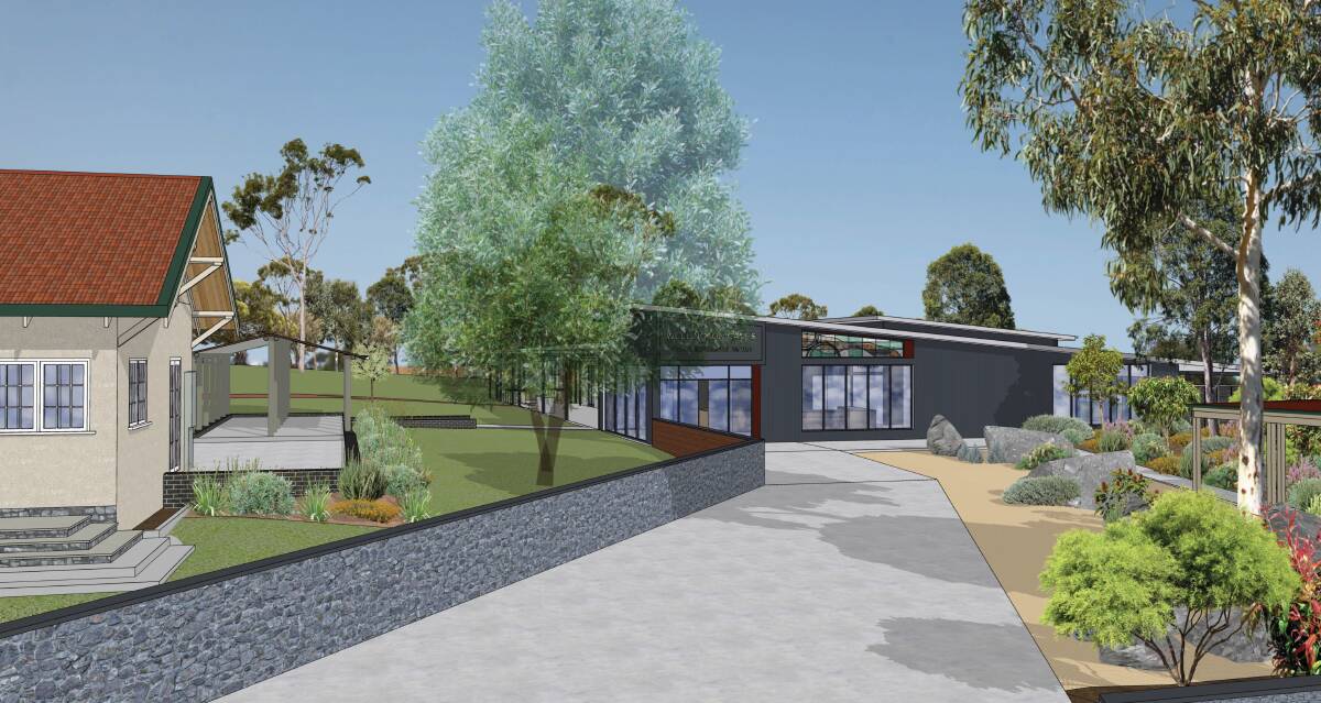 Plans: A visualisation of the planned upgrades to the Visitor Centre at the Wellington Caves. Photo: Dubbo Regional Council. 