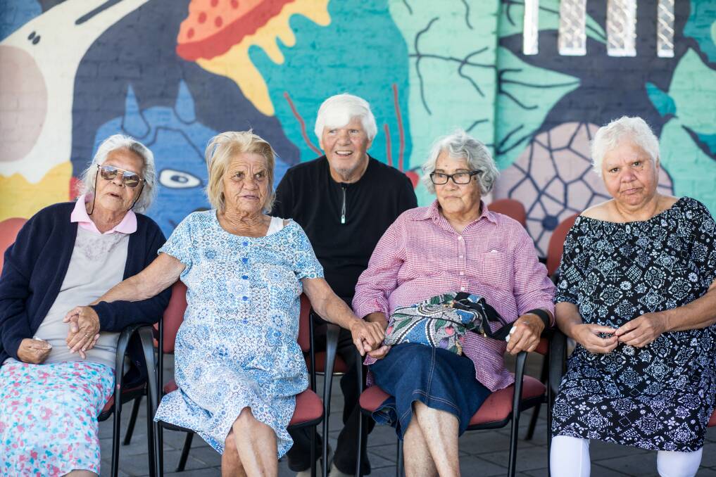 Elders: Greta Ah See, Ursula Semmler, Colin Hill, Violet Lousick and Nellie Daley. Photo: Tara Lee Stanley.