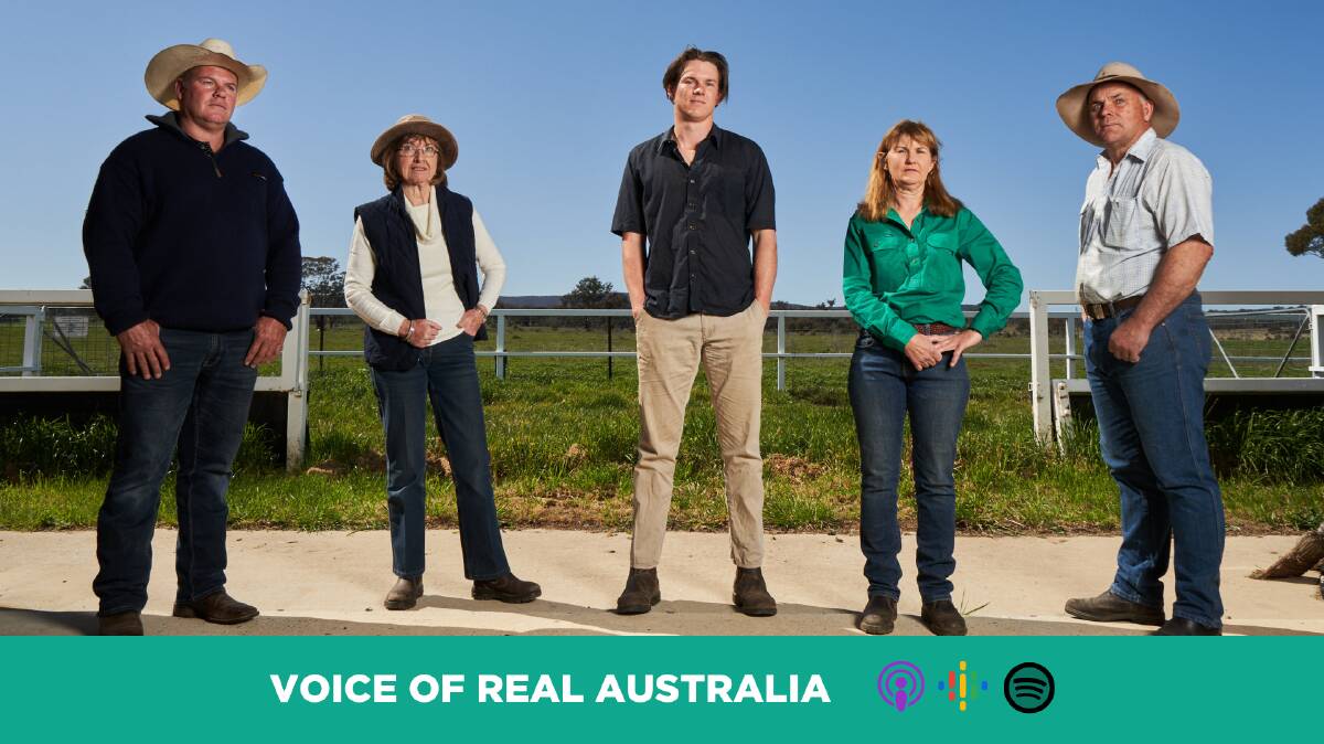 Craig Hall, Sherry McArdle-English, Anne McGrath and Fred McGrath Weber and Paul Keir want certainty for the Majura Valley producers. PHOTO: Matt Loxton