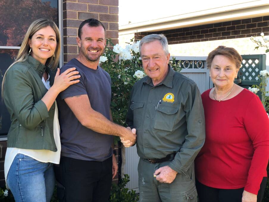 New look for local business: Jaslyn and Nathan Dennis proudly take the reins from Bernard and Barbara Spargo and look towards the future with Dentec Pest Management. Photo: Supplied.