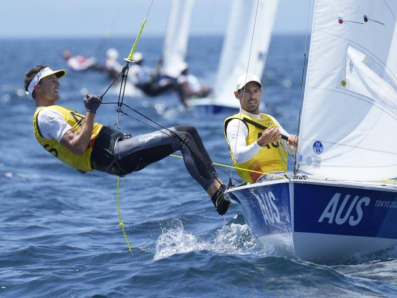 Australians Will Ryan and Mat Belcher are poised to collect gold in 470 class Olympic sailing.