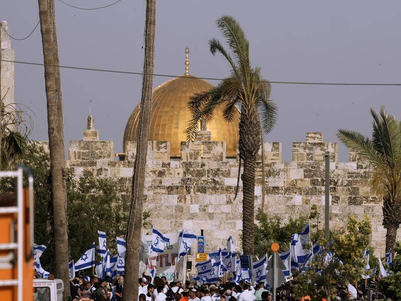 The Jerusalem Day procession celebrates Israel's capture of the Old City in the 1967 war.