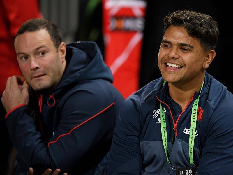 Roosters skipper Boyd Cordner (l) is confident Latrell Mitchell will remain with the club in 2020.