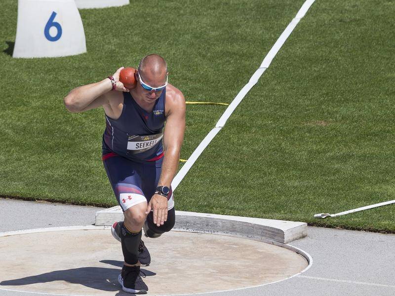 Ben Seekell of the USA competed in several events in the Sydney Invictus Games, including shot put.