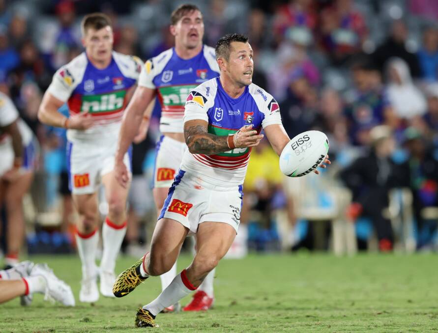ELITE: Mitchell Pearce will become a member of an elite group of players this weekend, notching up 300 games. Photo: Ashley Feder/Getty Images