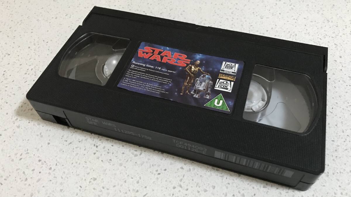 VHS ... just like streaming, but in a little plastic box. 