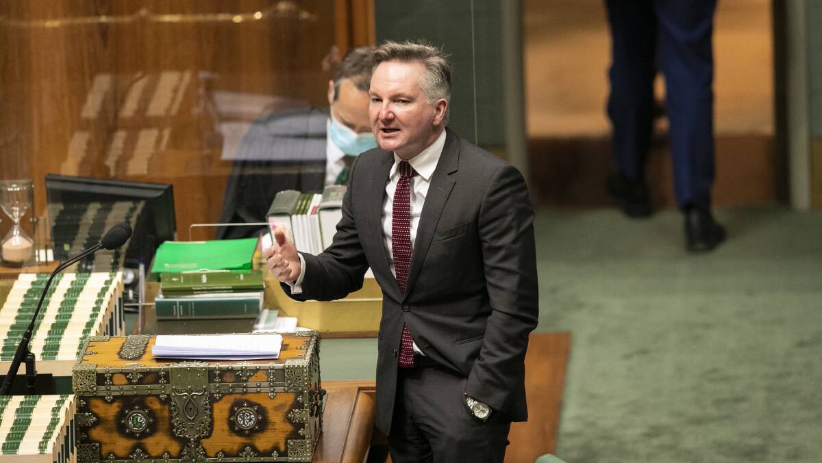 Labor's climate and energy spokesman Chris Bowen said his party was interested more in policies, than pledges, to cut emissions. Picture: Keegan Carroll